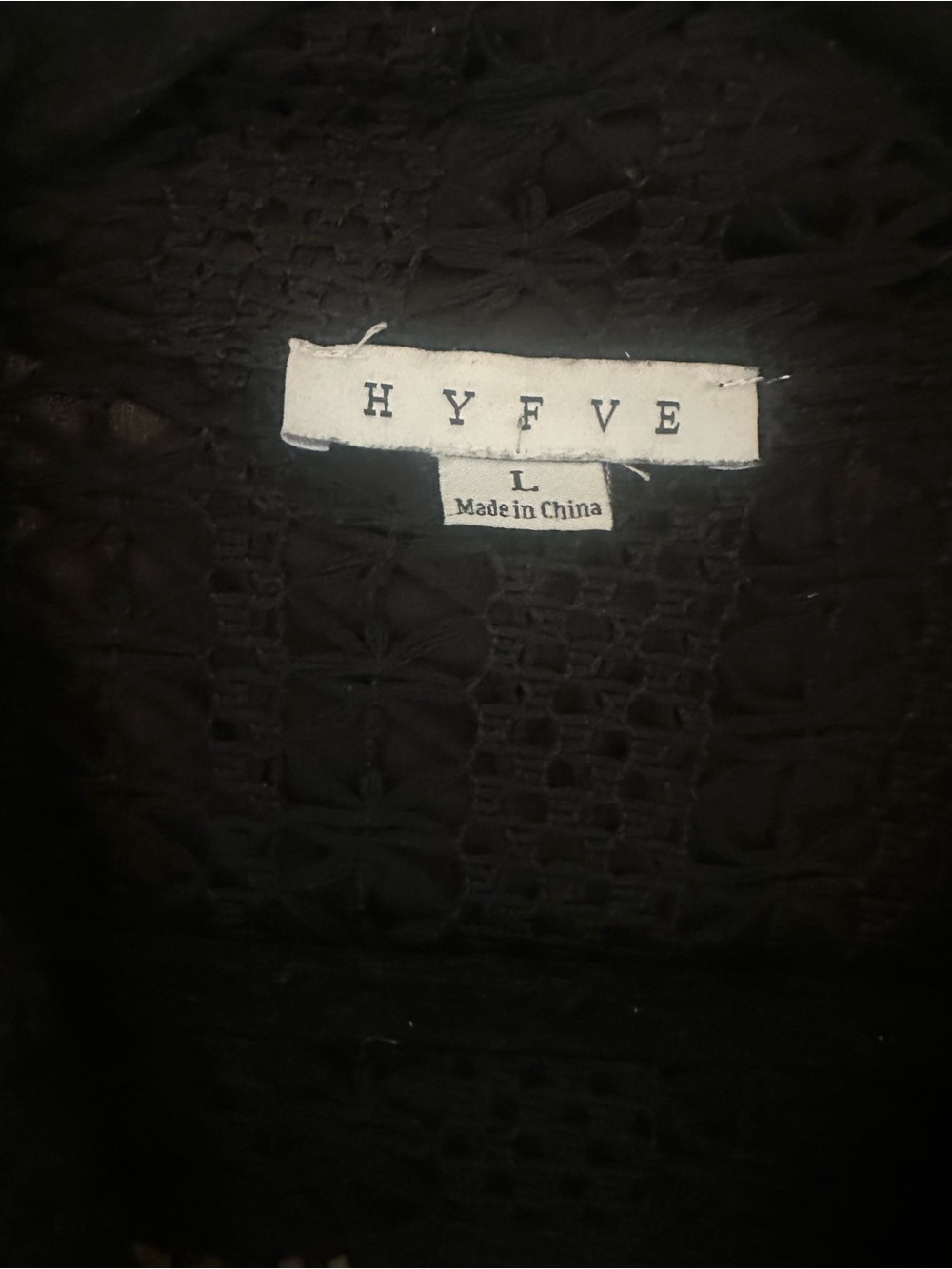 HYFVE Black Crochet Short Sleeve Romper - Picture 2 of 6